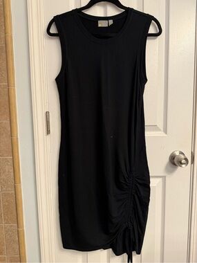 zella rib dress Zella Ribbed Sleeveless Midi Dress In Black - 60% Off